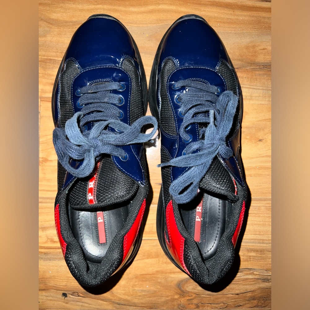 Used PRADA SPORT
Patent Leather Colorblock Pattern Sneakers